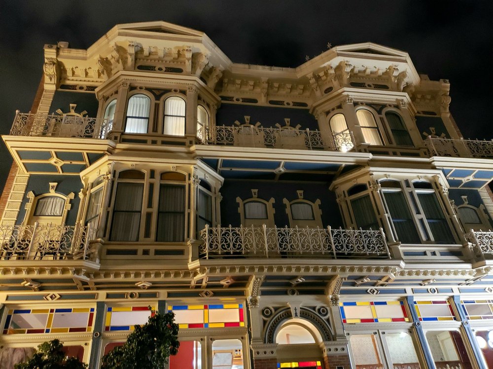 Exterior of the Horton Grand Hotel in the Gaslamp Quarter, daytime