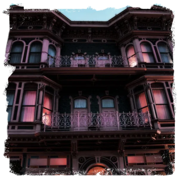The historic exterior of the Horton Grand Hotel in San Diego's Gaslamp Quarter, known for its elegant Victorian architecture and resident ghosts.